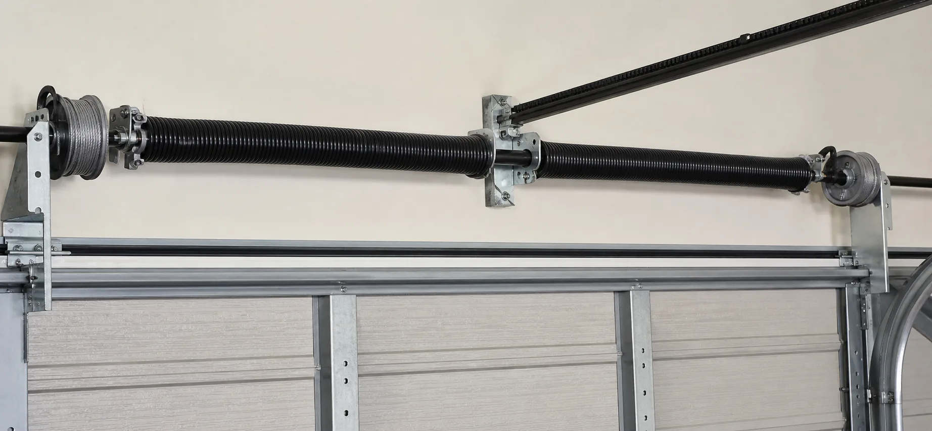 Completed residential torsion spring replacement